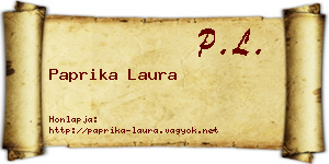 Paprika Laura névjegykártya